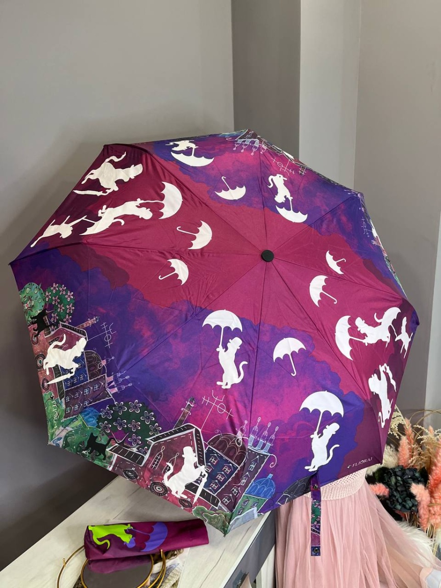Зонт женский Flioraj проявляющийся рисунок