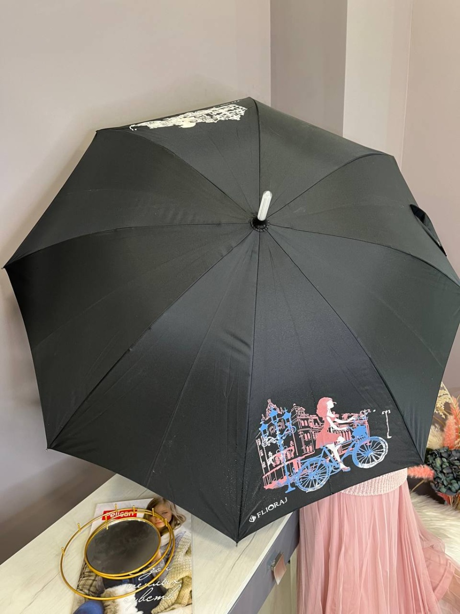 Зонт женский трость Flioraj проявляющийся рисунок